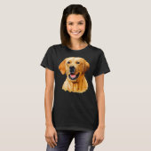 Geel Labrador Full Face Afbeelding T-shirt (Voorkant volledig)