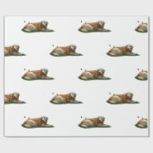 Geel labrador gemengd broed dog papier (Vlak)