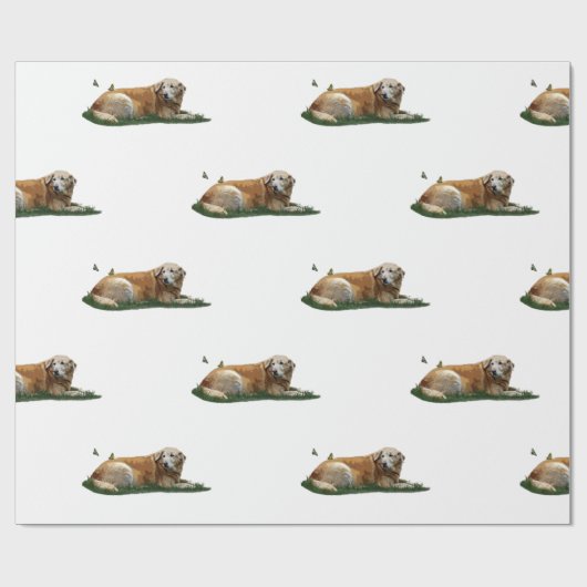 Geel labrador gemengd broed dog papier (Vlak)