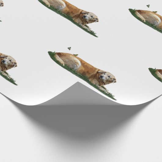 Geel labrador gemengd broed dog papier (Hoek)