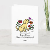 Geel Labrador & Groen Kaart (Achterkant)