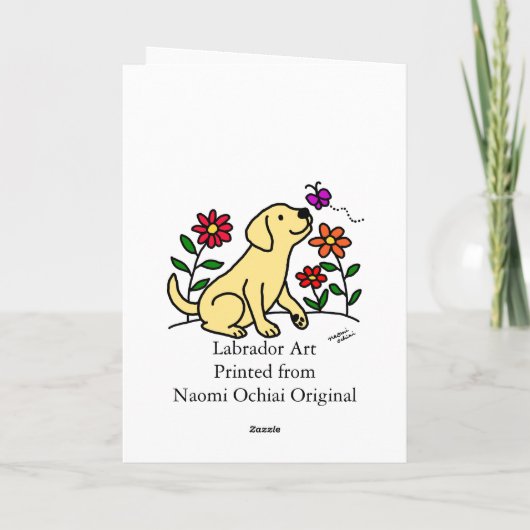 Geel Labrador & Groen Kaart (Achterkant)