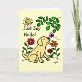 Geel Labrador & Groen Kaart (Voorkant)