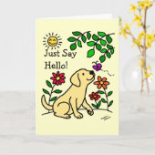 Geel Labrador & Groen Kaart (Gele Bloem)