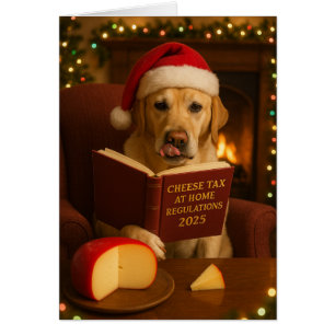 Geel Labrador Kaas Belasting Kerstkaart