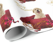 Geel Labrador Kerst Inpakpapier (Rol Hoek)