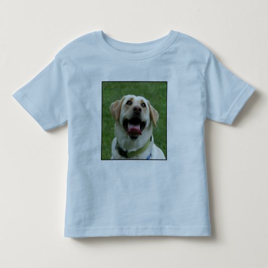 Geel Labrador kinder T-shirt (Voorkant)