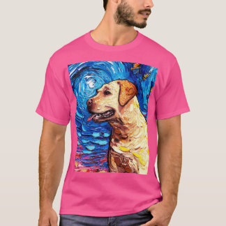 Geel Labrador Nachtportret T-shirt