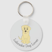 Geel Labrador Ontwerp Elke Kleur Achtergrond Sleutelhanger (Voorkant)