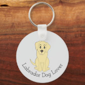 Geel Labrador Ontwerp Elke Kleur Achtergrond Sleutelhanger (Voorkant)