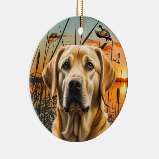 geel Labrador Ornament (Rechts)