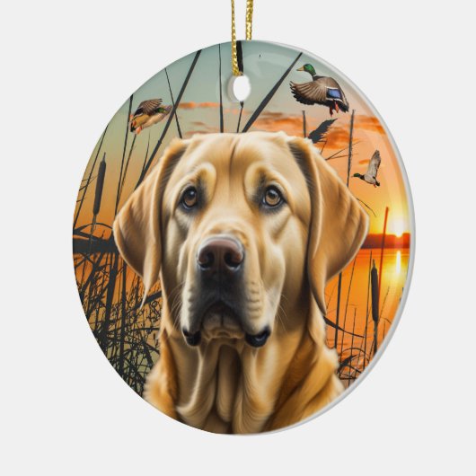  geel Labrador Ornament (Links)