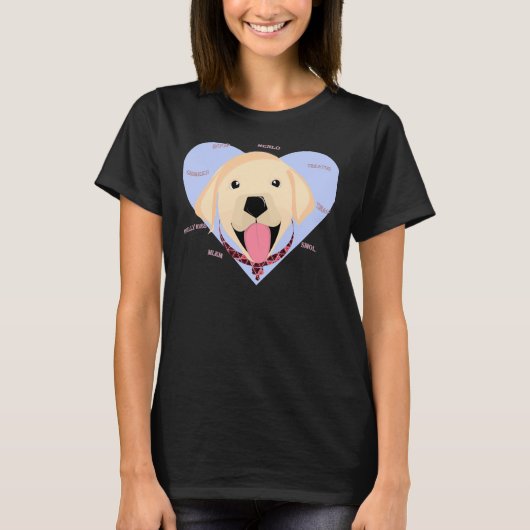 Geel Labrador Puppy Chonk Puppy Eigenaar Hond Eige T-shirt (Voorkant)