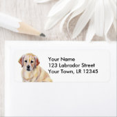 Geel Labrador Puppy Schilderij Etiket (Insitu)