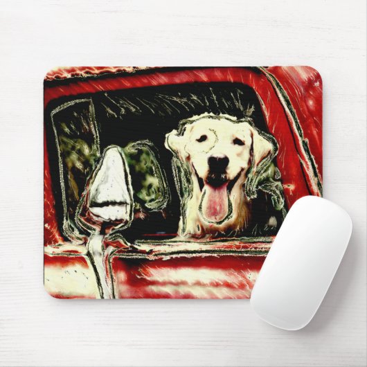 GEEL LABRADOR RETIEVER MUISMAT (Met muis)