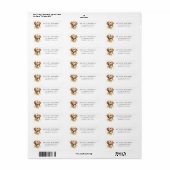 Geel Labrador Retouradreslabel Etiket (Full Sheet)