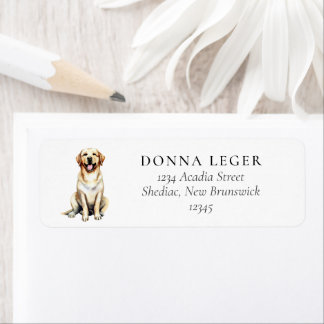 Geel Labrador Retriever hondenadres Etiket