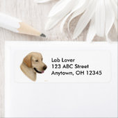 Geel Labrador Retriever Hondenlabel Etiket (Insitu)