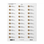 Geel Labrador Retriever Hondenlabel Etiket (Full Sheet)