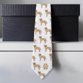 Geel Labrador Retriever Patroon Aangepast Monogram Stropdas