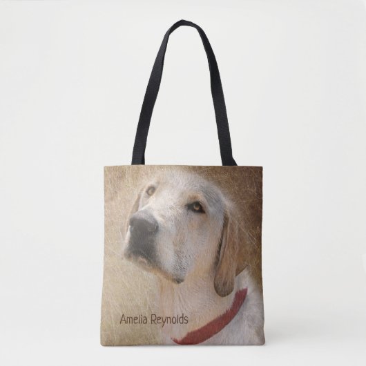 geel Labrador Retriever portret Tote Bag (Voorkant)