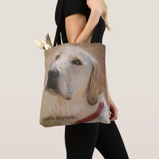 geel Labrador Retriever portret Tote Bag (Dichtbij)