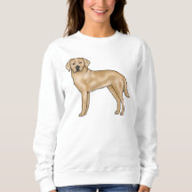 Geel Labrador Retriever Schattig Cartoon Hond Ontw
