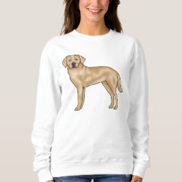 Geel Labrador Retriever Schattig Cartoon Hond Ontw Trui