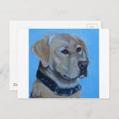 Geel labrador schilderen briefkaart (Voorkant / Achterkant)