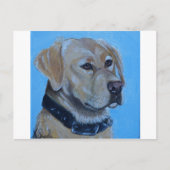 Geel labrador schilderen briefkaart (Voorkant)