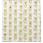 Geel labrador Shower Curtain Douchegordijn (Voorkant)