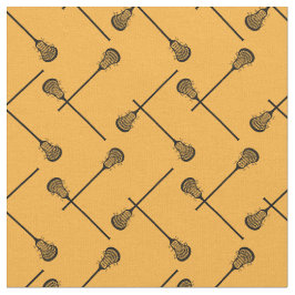 Geel Lacrosse Black Sticks gepatterd Stof