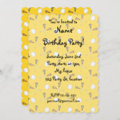 Geel lacrossepatroon kaart (Voorkant / Achterkant)