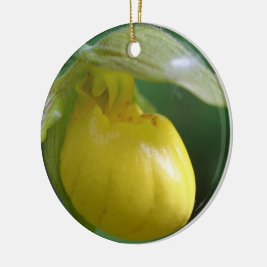 Geel Lady Slipper Flower Ornament (Links)