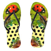 Geel Ladybug Fun Adult Teenslippers (Voetbed)