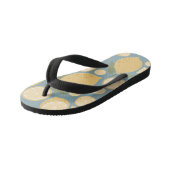 Geel lamon Seamless Patroon Kinder Teenslippers (Schuin)