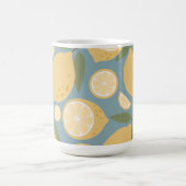 Geel lamon Seamless Patroon Koffiemok (Center)