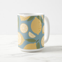 Geel lamon Seamless Patroon Koffiemok