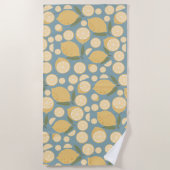 Geel lamon Seamless Patroon Strandlaken (Voorkant)