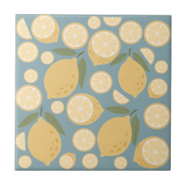 Geel lamon Seamless Patroon Tegeltje