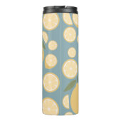 Geel lamon Seamless Patroon Thermosbeker (Achterkant)