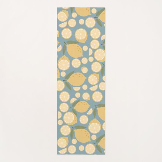 Geel lamon Seamless Patroon Yogamat (Voorkant)