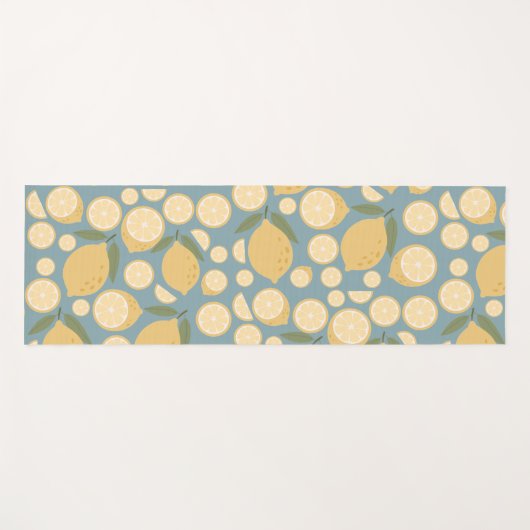 Geel lamon Seamless Patroon Yogamat (Voorkant (horizontaal))