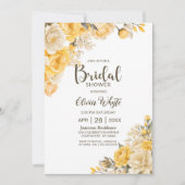 Geel Land Roos Bloemen Vrijgezellenfeest Kaart (Voorkant)