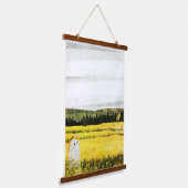 Geel landschap hangend wandkleed (Gebogen)