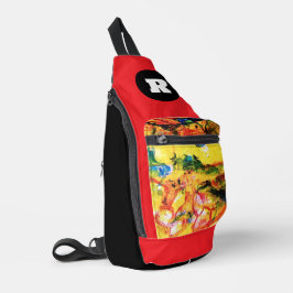 Geel landschap. sling bag