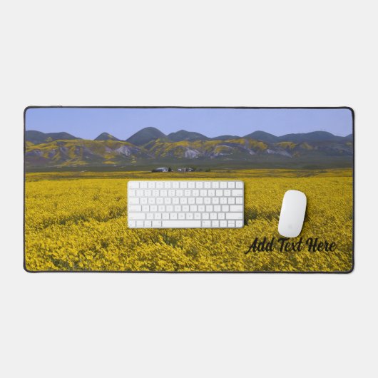 Geel landschap van de bloem bureaumat (Keyboard & Muis)