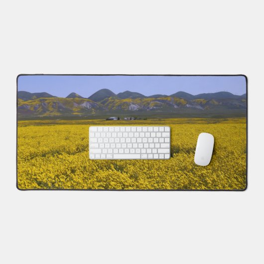 Geel landschap van de bloem bureaumat (Keyboard & Muis)