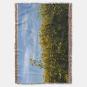 Geel landschap van de bloem deken (Voorkant Verticaal)