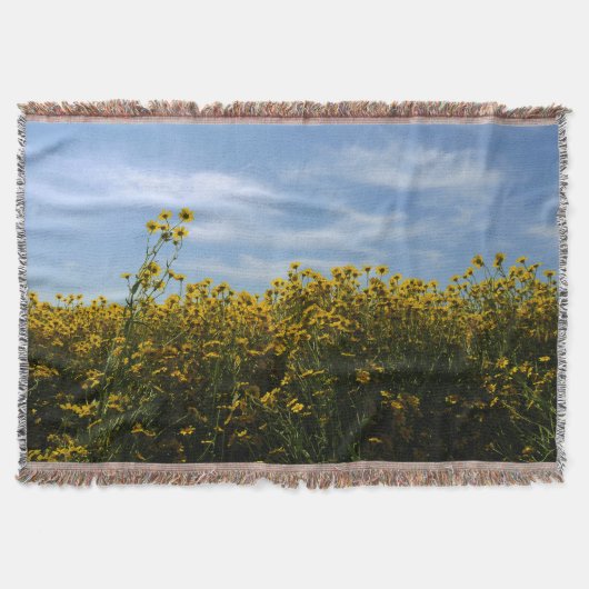 Geel landschap van de bloem deken (Voorkant)